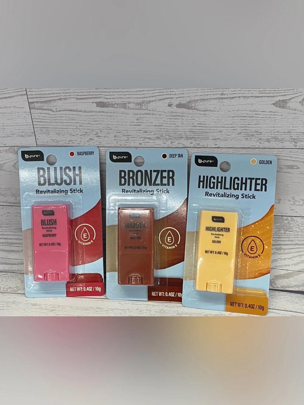 B.pure makeup blush bronzer highlighter 3 pieces
